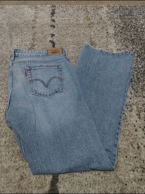 Y2K Levi's Strauss 545 Women's Low Boot Cut Light Blue Straight Leg Jeans Sz 12s